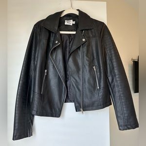 Princess Polly Black Faux Leather Moto Jacket